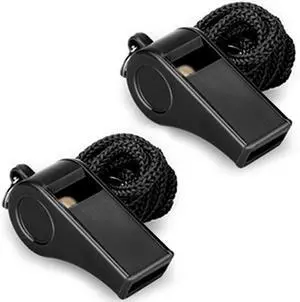 Whistle, 2 Packs Plastic Sports Whistles with Lanyard, Loud Crisp Sound Whistle Ideal for Coaches, Referees, and Officials Whistle, 2 Packs Plastic Sports Whistles with Lanyard, Loud Crisp Sound Whistle Ideal for Coaches, Referees, and Officials