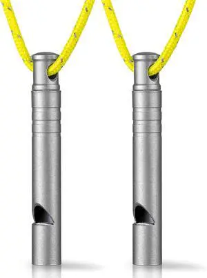TISUR Titanium Emergency Whistle,Dog Whistle | Whistle with Lanyard,Outdoor Survival Whistle TISUR Titanium Emergency Whistle,Dog Whistle | Whistle with Lanyard,Outdoor Survival Whistle