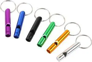 MIDELONG 6 pcs Emergency Whistle with Key Chain, Aluminum Extra Loud Safety Survival Whistle Keychain for Outdoor Sports Camping Hiking Boating Hunting, 6 Colors MIDELONG 6 pcs Emergency Whistle with Key Chain, Aluminum Extra Loud Safety Survival Whistle Keychain for Outdoor Sports Camping Hiking Boating Hunting, 6 Colors