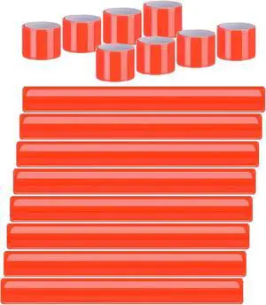 20 Pcs Reflector Snap Bands Fluorescent Slap Armbands | High Visibility Slap Reflector Strips Safety Bands for Children Adults Boys and Girls When Cycling Running Hiking Jogging 20 Pcs Reflector Snap Bands Fluorescent Slap Armbands | High Visibility Slap Reflector Strips Safety Bands for Children Adults Boys and Girls When Cycling Running Hiking Jogging