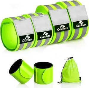GoxRunx Reflective Bands Running Gear 6 Pack-Adjustable Reflective Armband Arm Wrist Ankle Leg Bands Reflectors -Reflective Tape Straps for Clothing Night Running Cycling Walking -Slap Bracelets GoxRunx Reflective Bands Running Gear 6 Pack-Adjustable Reflective Armband Arm Wrist Ankle Leg Bands Reflectors -Reflective Tape Straps for Clothing Night Running Cycling Walking -Slap Bracelets