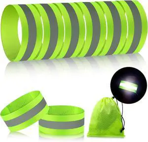 8 Pieces Reflective Bands Reflective Running Gear Night High Visibility Reflector Bands Shine Straps Tape Bracelets for Walking at Night Women Men Running Cycling Arm Wrist Ankle Leg 8 Pieces Reflective Bands Reflective Running Gear Night High Visibility Reflector Bands Shine Straps Tape Bracelets for Walking at Night Women Men Running Cycling Arm Wrist Ankle Leg