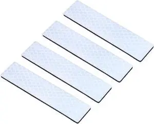 PATIKIL Reflective Patch 1"x4", 4 Pcs Hook & Loop Fastener Safety Appliques for Night Sportsperson Worker Hiker, White PATIKIL Reflective Patch 1"x4", 4 Pcs Hook & Loop Fastener Safety Appliques for Night Sportsperson Worker Hiker, White