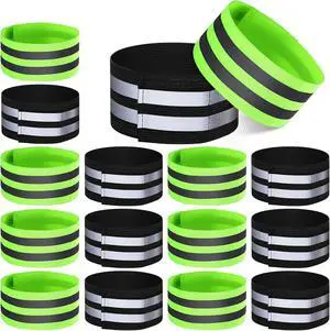 Gejoy 16 Pieces Reflective Bands Reflector Bands for Wrist, Arm, Ankle, Leg, High Visibility Reflective Gear Safety Reflector Tape Straps for Night Walking, Cycling and Running Gejoy 16 Pieces Reflective Bands Reflector Bands for Wrist, Arm, Ankle, Leg, High Visibility Reflective Gear Safety Reflector Tape Straps for Night Walking, Cycling and Running