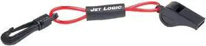Kwik Tek Whistle with Lanyard, Red and Black Kwik Tek Whistle with Lanyard, Red and Black