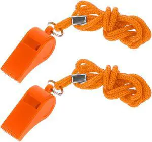 2 Packs Orange Emergency Whistle with Lanyard, Loud Clear Crisp | Plastic Coach Whistles for Coaches, Whistle Emergency for Self-Defense, Lifeguard and Emergencies Sport Training Lifeguard 2 Packs Orange Emergency Whistle with Lanyard, Loud Clear Crisp | Plastic Coach Whistles for Coaches, Whistle Emergency for Self-Defense, Lifeguard and Emergencies Sport Training Lifeguard