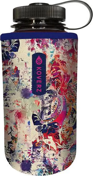 Water Bottle Sleeve, Neoprene Insulated Sleeve, Fits 32-40 Oz. Water Bottle, Washable and Reusable, XL Size, Abstract Paisley Water Bottle Sleeve, Neoprene Insulated Sleeve, Fits 32-40 Oz. Water Bottle, Washable and Reusable, XL Size, Abstract Paisley