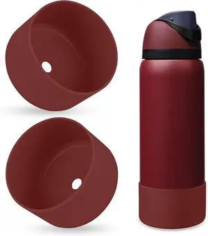 2PCS Silicone Water Bottle Boot, Compatible with Owala 24oz 32oz 40oz, Protective Anti-Scratch & Anti-Dent No Noise Sleeve Cover for FreeSip/Twist/Flip Water Bottles (Burgundy Bay, 32oz) 2PCS Silicone Water Bottle Boot, Compatible with Owala 24oz 32oz 40oz, Protective Anti-Scratch & Anti-Dent No Noise Sleeve Cover for FreeSip/Twist/Flip Water Bottles (Burgundy Bay, 32oz)