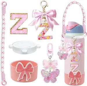 Bow Silicone Boot Set for Owala Water Bottle 24/32/40oz, Strap | Bow silicone boot set with strap, keychains & charms for Owala FreeSip 24/32/40oz bottles, adds style and protection. Bow Silicone Boot Set for Owala Water Bottle 24/32/40oz, Strap | Bow silicone boot set with strap, keychains & charms for Owala FreeSip 24/32/40oz bottles, adds style and protection.