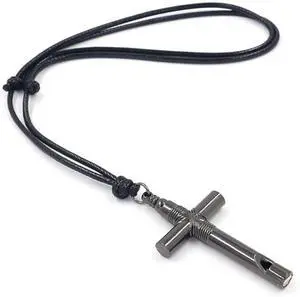 Alloy Emergency Whistle, Loud Portable Keychain Necklace Whistle for Emergency Survival, Life Saving, Hiking, Camping, and Pet TrainingMatching ClothesGun Color Alloy Emergency Whistle, Loud Portable Keychain Necklace Whistle for Emergency Survival, Life Saving, Hiking, Camping, and Pet TrainingMatching ClothesGun Color