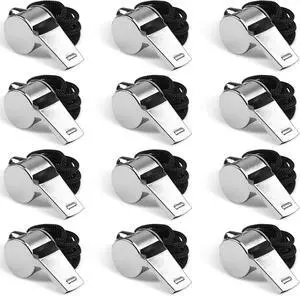 Sports Whistle with Lanyard, Very Loud Stainless Steel Whistle, Ideal for Coaches, Referees, Personal Defense, and Recreation Sports Whistle with Lanyard, Very Loud Stainless Steel Whistle, Ideal for Coaches, Referees, Personal Defense, and Recreation