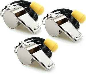 Whistle, 3 Pack Sports Whistles with Lanyard, Loud Crisp Sound Whistles Great for Coaches, Referees, and Officials Whistle, 3 Pack Sports Whistles with Lanyard, Loud Crisp Sound Whistles Great for Coaches, Referees, and Officials