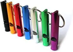 A Set of 5 Extra Loud Whistles for Camping Hiking Hunting Outdoors Sports and Emergency Situations, Sturdy but Light Aluminium Key Chain Signals A Set of 5 Extra Loud Whistles for Camping Hiking Hunting Outdoors Sports and Emergency Situations, Sturdy but Light Aluminium Key Chain Signals