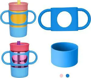 NiHome Silicone Handle & Boot for Owala Kids Tumbler 12oz 15oz,Toddler Grip | Shock-Absorbing Base Sleeve, BPA-Free Food Grade, Easy Install Drop Protection, Fits Zak Kelso Cup, Blue NiHome Silicone Handle & Boot for Owala Kids Tumbler 12oz 15oz,Toddler Grip | Shock-Absorbing Base Sleeve, BPA-Free Food Grade, Easy Install Drop Protection, Fits Zak Kelso Cup, Blue