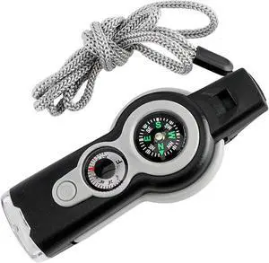 Seven-in-one Small Convenient and Multi-Functional Survival Emergency Whistle LED Outdoor Compass Hiking Electronic Whistle for Coaches Seven-in-one Small Convenient and Multi-Functional Survival Emergency Whistle LED Outdoor Compass Hiking Electronic Whistle for Coaches