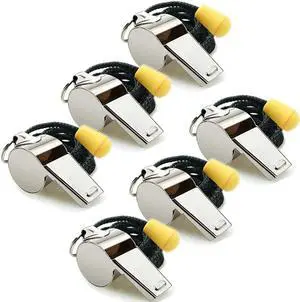 Stainless Steel Sports Whistles with Lanyard, Loud Crisp Sound Whistles Bulk Great for Coaches, Referees, and Officials Stainless Steel Sports Whistles with Lanyard, Loud Crisp Sound Whistles Bulk Great for Coaches, Referees, and Officials