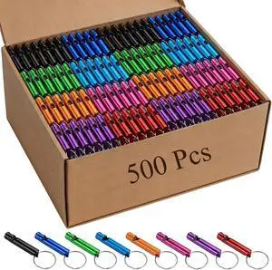 24-500 Pieces Mini Aluminum Emergency Whistles with Keychains Adults Metal Whistles Partable Survival Whistles Metal Key Chain for Sports Outdoor Camping Hiking Boating Hunting Fishing 24-500 Pieces Mini Aluminum Emergency Whistles with Keychains Adults Metal Whistles Partable Survival Whistles Metal Key Chain for Sports Outdoor Camping Hiking Boating Hunting Fishing