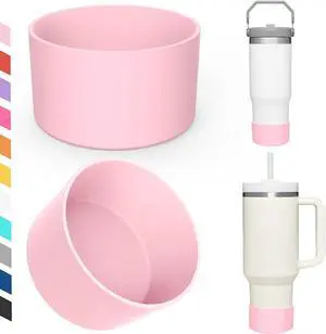 Airboat Upgrade 2PCS Protective Silicone Boot Bumper for Stanley Quencher Adventure 40oz 30oz IceFlow 20oz 30oz Tumbler, Water Bottle Bottom Sleeve Cover Accessories for Stanley Mug Cup(Pink) Airboat Upgrade 2PCS Protective Silicone Boot Bumper for Stanley Quencher Adventure 40oz 30oz IceFlow 20oz 30oz Tumbler, Water Bottle Bottom Sleeve Cover Accessories for Stanley Mug Cup(Pink)