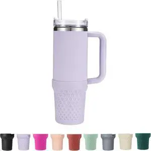 Silicone Boot for Stanley Cup Bottom Protector Sleeve Accessories for 40oz Tumbler (Purple) Silicone Boot for Stanley Cup Bottom Protector Sleeve Accessories for 40oz Tumbler (Purple)