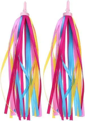 BlingKingdom 2PCS Bicycle Streamers Handlebar, Bike Tassels for Girls Boys | Rainbow Bicycle Handlebar Streamers, Ribbons Tassel for Bike Accessories BlingKingdom 2PCS Bicycle Streamers Handlebar, Bike Tassels for Girls Boys | Rainbow Bicycle Handlebar Streamers, Ribbons Tassel for Bike Accessories