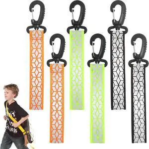 Grevosea 6Pcs Reflective Strips, Safety Reflector Pendants Safety Key Chains Reflective Tags Pendants Keyring for Backpack Clothes Wheelchair Cycling Walking Running Grevosea 6Pcs Reflective Strips, Safety Reflector Pendants Safety Key Chains Reflective Tags Pendants Keyring for Backpack Clothes Wheelchair Cycling Walking Running