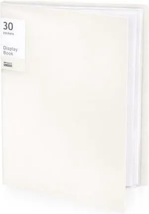 1 Pack (White), Document Organizer, Presentation Book for Artwork, Display 60 Pages Book, Pocket Portfolio Folder with Clear Sheet Protectors, Portfolio Binder with Plastic Sleeves 1 Pack (White), Document Organizer, Presentation Book for Artwork, Display 60 Pages Book, Pocket Portfolio Folder with Clear Sheet Protectors, Portfolio Binder with Plastic Sleeves