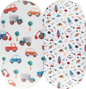 Rocket & Car, Ultra Soft Jersey Material, Playard Sheets Convertible Playard Mattress Cover, Pack n Play Sheet Stretchy Fitted Portable Mini Crib Sheets Set 2 Pack Rocket & Car, Ultra Soft Jersey Material, Playard Sheets Convertible Playard Mattress Cover, Pack n Play Sheet Stretchy Fitted Portable Mini Crib Sheets Set 2 Pack