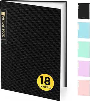 Document Organizer, Art Portfolio Binder for Certificate & Office Project, 8.5x11 Presentation Folders with Clear Sheet Protectors, Displays 36 Pages, Binder with Plastic Sleeves 18-Pocket Document Organizer, Art Portfolio Binder for Certificate & Office Project, 8.5x11 Presentation Folders with Clear Sheet Protectors, Displays 36 Pages, Binder with Plastic Sleeves 18-Pocket