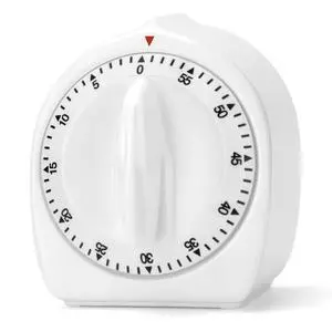 Kitchen Timers for Cooking, 60 Minute Wind Up - Chef Cooking Timer with Loud Alarm,100% Mechanical Desk Timer -No Batteries Required - Manual Countdown timers for Home, Study and Cooking (White) Kitchen Timers for Cooking, 60 Minute Wind Up - Chef Cooking Timer with Loud Alarm,100% Mechanical Desk Timer -No Batteries Required - Manual Countdown timers for Home, Study and Cooking (White)