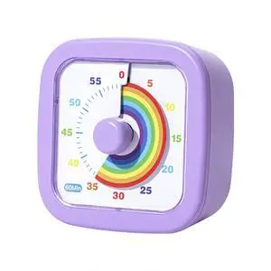 Kids Visual Timer Cute Rainbow - 60 Minute Countdown Timer Time Management for Kids and Adults, Timer for Cooking Classroom Meeting (Purple) Kids Visual Timer Cute Rainbow - 60 Minute Countdown Timer Time Management for Kids and Adults, Timer for Cooking Classroom Meeting (Purple)