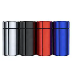 Airtight Aluminum Storage Jar 4-Pack, Small Smell Proof Container for Spice | Waterproof Metal Canister with Screw-Top Lid, Portable Travel Stash Jar for Herb, Tea, Coffee Airtight Aluminum Storage Jar 4-Pack, Small Smell Proof Container for Spice | Waterproof Metal Canister with Screw-Top Lid, Portable Travel Stash Jar for Herb, Tea, Coffee