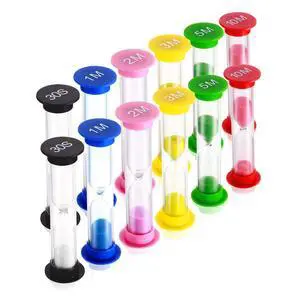 Sand Timer,Plastic Hourglass Timer,Colorful Sandglass Hourglass Sand Clock Timer 30sec / 1min / 2mins / 3mins / 5mins / 10mins (12pcs) Sand Timer,Plastic Hourglass Timer,Colorful Sandglass Hourglass Sand Clock Timer 30sec / 1min / 2mins / 3mins / 5mins / 10mins (12pcs)