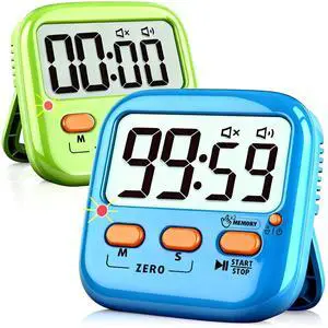 2 Pack Digital Timer for Kids Teacher Classroom Kitchen Office 2 Pack Digital Timer for Kids Teacher Classroom Kitchen Office