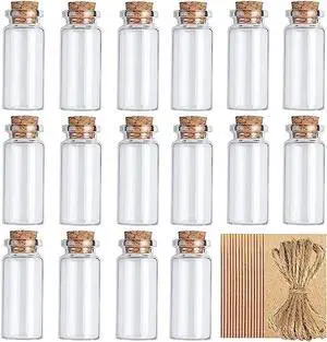 20pcs 10ml glass vials mini bottles with cork + 20 twine + 20pcs hang tags for DIY decoration,wedding gifts,party 20pcs 10ml glass vials mini bottles with cork + 20 twine + 20pcs hang tags for DIY decoration,wedding gifts,party