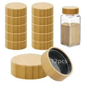 12Pcs Bamboo Lids Jar Lids for 4 oz and 6 oz Square Spice Jars Reusable Can Airtight Spice Storage Canning Lids for Nice Sealing Kitchen (12) 12Pcs Bamboo Lids Jar Lids for 4 oz and 6 oz Square Spice Jars Reusable Can Airtight Spice Storage Canning Lids for Nice Sealing Kitchen (12)