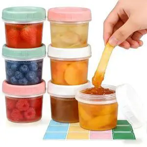 5oz 6Pack Small Food Containers with Lids Salad Dressing Container Reuseable Snack Container Plastic Jar Freezer Storage Jars, Leakproof/Microwave/Dishwasher Safe 5oz 6Pack Small Food Containers with Lids Salad Dressing Container Reuseable Snack Container Plastic Jar Freezer Storage Jars, Leakproof/Microwave/Dishwasher Safe