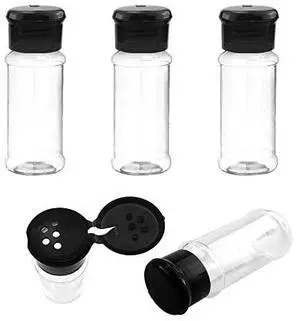 3 OZ Plastic Spice Jars Bottles with Black Sifter Caps Seasoning Jars Set Shaker Lids for Condiment Storing Spice 3 OZ Plastic Spice Jars Bottles with Black Sifter Caps Seasoning Jars Set Shaker Lids for Condiment Storing Spice