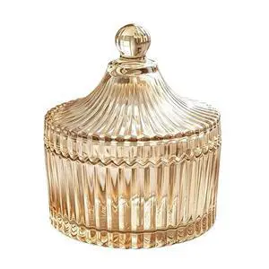 280ml/9.47oz Elegant Tent Shaped Crystal Glass Candy Jar with Lid Decorative Snack Storage Container for Wedding Home Office Desktop Gift 280ml/9.47oz Elegant Tent Shaped Crystal Glass Candy Jar with Lid Decorative Snack Storage Container for Wedding Home Office Desktop Gift