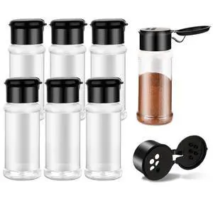 6 Pcs Plastic Spice Jars with Shaker Lids, 3 oz Seasoning Containers, Round Empty Spice Bottles Storage Clear Seasoning Bottles Storage Spice, Peppers, Salt for Spice Rack, Drawer, Cabinet 6 Pcs Plastic Spice Jars with Shaker Lids, 3 oz Seasoning Containers, Round Empty Spice Bottles Storage Clear Seasoning Bottles Storage Spice, Peppers, Salt for Spice Rack, Drawer, Cabinet