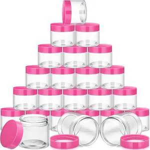 12 Pack 1 oz Plastic Container Jars with Lids Round Clear Travel Cosmetic Container Slime Jars for Toiletries, Lotion, Cream, Ointments, Makeup, Rhinestone, Samples, Kitchen 12 Pack 1 oz Plastic Container Jars with Lids Round Clear Travel Cosmetic Container Slime Jars for Toiletries, Lotion, Cream, Ointments, Makeup, Rhinestone, Samples, Kitchen