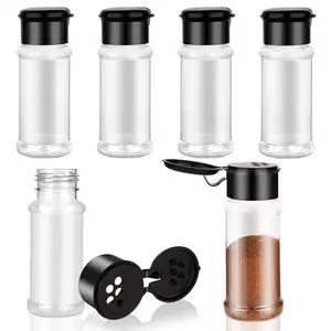 6 Pack 3 Oz Spice Jars with Shaker Lids, Clear Seasoning Containers | Plastic Round Empty Spice Bottles Seasoning Bottles for Storing Spice, Peppers, and Salt 6 Pack 3 Oz Spice Jars with Shaker Lids, Clear Seasoning Containers | Plastic Round Empty Spice Bottles Seasoning Bottles for Storing Spice, Peppers, and Salt
