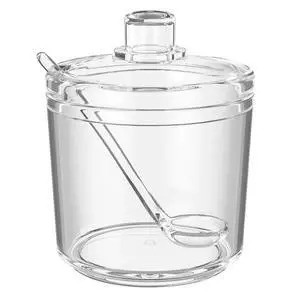 Sugar Container with Lid and Spoon,Sugar Bowl Acrylic Jar for Coffee Bar Accessories Coffee Canister Kitchen Decor (Small) Sugar Container with Lid and Spoon,Sugar Bowl Acrylic Jar for Coffee Bar Accessories Coffee Canister Kitchen Decor (Small)