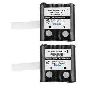 2-Pack 4.8V 1000mAh Ni-MH Battery Replacement for TriSquare TSX100, TSX300, TSX-BP, DoroWT86 Radios 2-Pack 4.8V 1000mAh Ni-MH Battery Replacement for TriSquare TSX100, TSX300, TSX-BP, DoroWT86 Radios