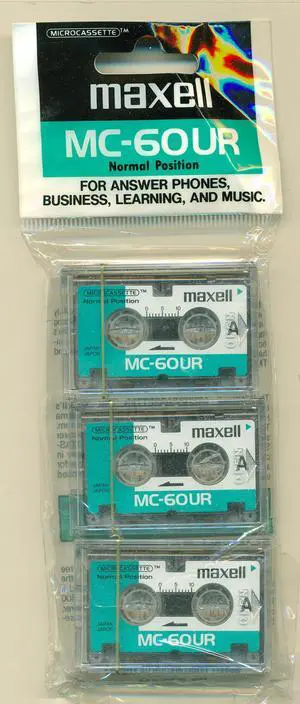 Microcassette BONUS 3-Pack (MODEL No. #MC-60UR) Microcassette BONUS 3-Pack (MODEL No. #MC-60UR)