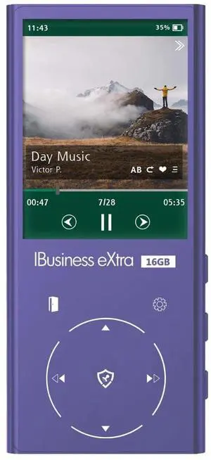 iBusiness Extra 16GB Kosher MP3 Player (Purple) | Battery, Recording & Audio, Bluetooth & Built-in, Screen, Dual Micro SD Slots, Large 2.4, Full-Color, Speaker, Voice iBusiness Extra 16GB Kosher MP3 Player (Purple) | Battery, Recording & Audio, Bluetooth & Built-in, Screen, Dual Micro SD Slots, Large 2.4, Full-Color, Speaker, Voice
