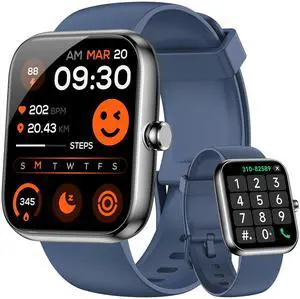 Smart Watch with Alexa Built-in, 1.83" HD Touchscreen, Bluetooth 5.3 Calls/Notifications, Fitness Watch with Heart Rate/Sleep Monitor, 120+ Sports Modes, IP68 Waterproof Smartwatch (Blue) Smart Watch with Alexa Built-in, 1.83" HD Touchscreen, Bluetooth 5.3 Calls/Notifications, Fitness Watch with Heart Rate/Sleep Monitor, 120+ Sports Modes, IP68 Waterproof Smartwatch (Blue)