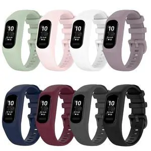 Soft Silicone Sport Band for Garmin Vivosmart 5 Wristband, Replacement Strap for Garmin Vivosmart 5/Vivosmart5 Health Tracker Accessories Band with Caese Cover Soft Silicone Sport Band for Garmin Vivosmart 5 Wristband, Replacement Strap for Garmin Vivosmart 5/Vivosmart5 Health Tracker Accessories Band with Caese Cover