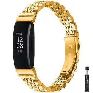 Metal Band Fit for Fitbit Inspire 3 for WomenStainless Steel Replacement Straps Wristband With Adjustment link remove tool Compatible with Fitbit Inspire 3 Fitness Tracker Metal Band Fit for Fitbit Inspire 3 for WomenStainless Steel Replacement Straps Wristband With Adjustment link remove tool Compatible with Fitbit Inspire 3 Fitness Tracker