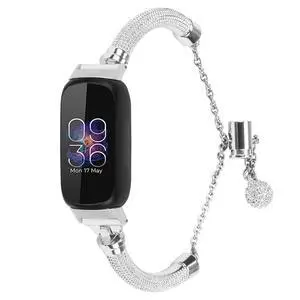 Straps Compatible with Fitbit Inspire 2 Strap, Women Stainless Steel Metal Adjustable Replacement Wristband Strap Bracelet for Fitbit Inspire 2/Inspire/Inspire HR/Ace 2 Small Large Straps Compatible with Fitbit Inspire 2 Strap, Women Stainless Steel Metal Adjustable Replacement Wristband Strap Bracelet for Fitbit Inspire 2/Inspire/Inspire HR/Ace 2 Small Large