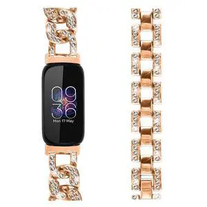 Bling Metal Band Compatible with Fitbit Inspire 3, Luxury Stainless Steel Dressy Replacement Bracelet Strap, Adjustable Jewelry Wristband Bling Metal Band Compatible with Fitbit Inspire 3, Luxury Stainless Steel Dressy Replacement Bracelet Strap, Adjustable Jewelry Wristband